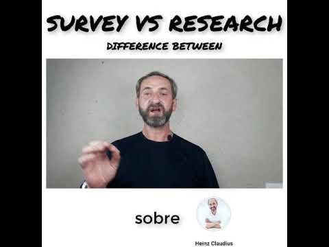 Qual é a diferença entre RESEARCH e SURVEY?