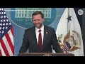 Full JD Vance White House press briefing focuses on Iran war, gas prices, midterm elections and more