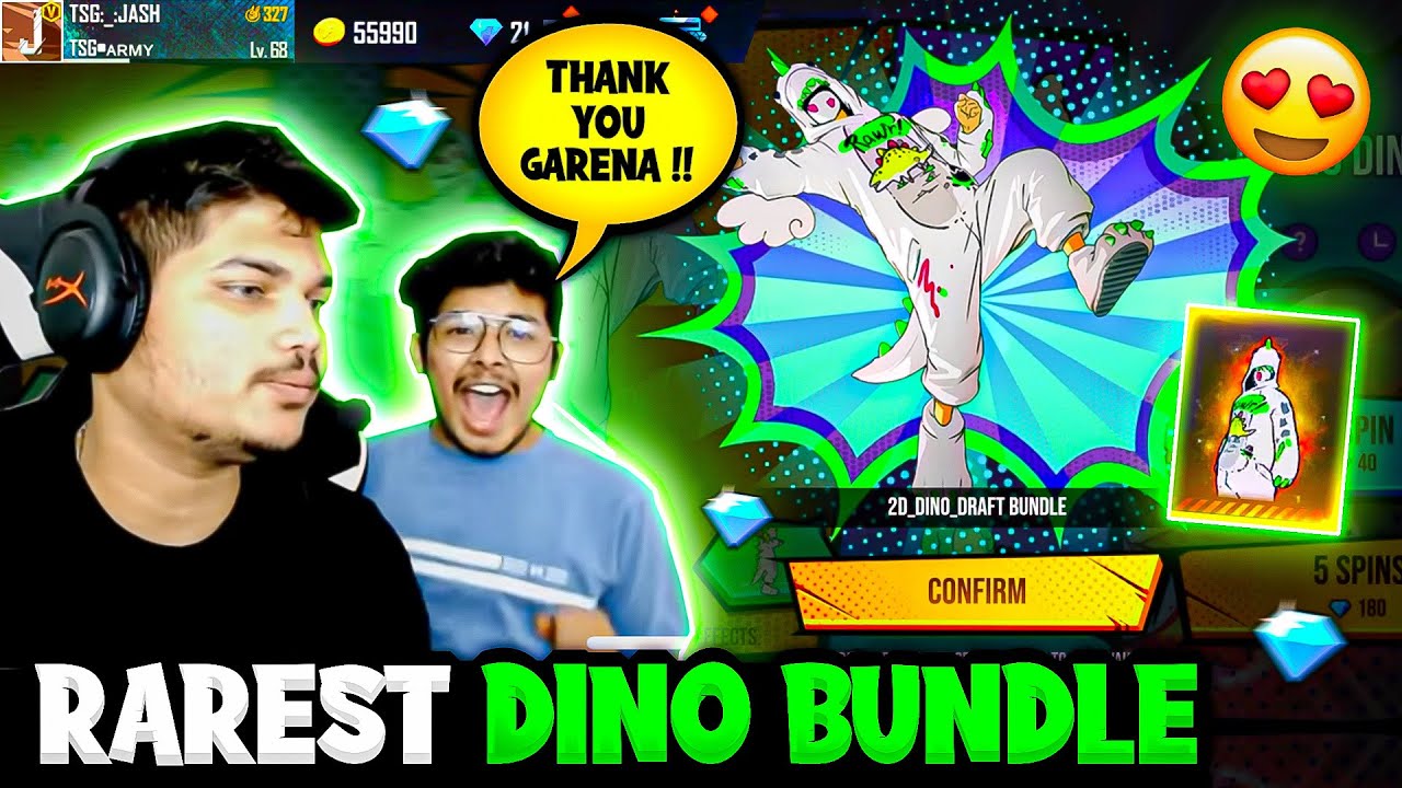 I Got New Dino Bundle And 50,000 Diamonds From Garena????????|| Rarest Account -Garena Free Fire