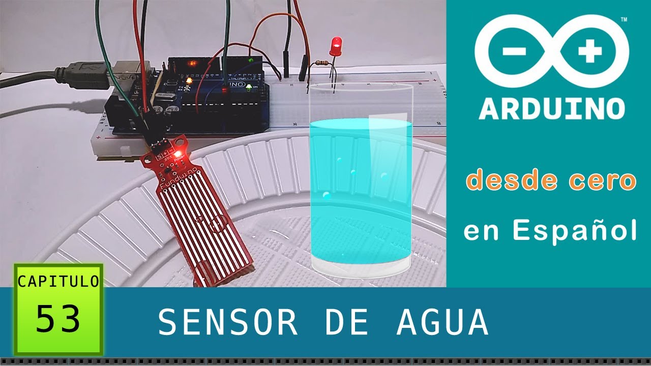 ballet abolir Colectivo Arduino desde cero en Español - Capítulo 53 - Sensor de agua 💧 (water  sensor) con esquemático - YouTube