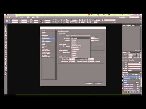 Changing InDesign from pica&rsquo;s to inch or mm&rsquo;s - InDesign CC Tutorial [2/20] -