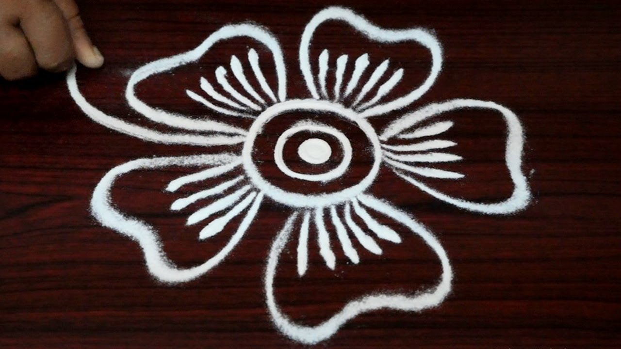 latest simple free hand rangoli designs | easy kolam with out dots ...