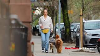 Kayla Quick spotted taking her dogs for stroll in New York.