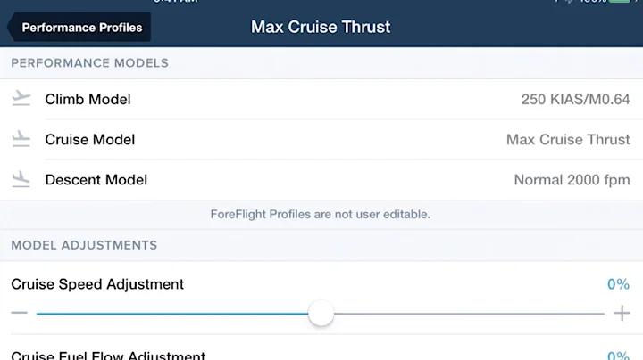 ForeFlight Performance Part 1 - Add New Aircraft and Performance Profiles