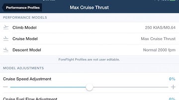 ForeFlight Performance Part 1 - Add New Aircraft and Performance Profiles