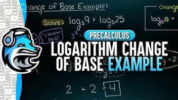 Logarithm Change Of Base Example 1 | PreCalculus | Logarithms