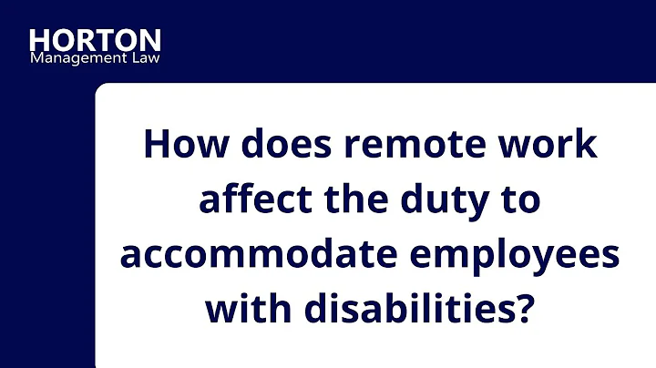 Remote Work Reasonable Accommodations