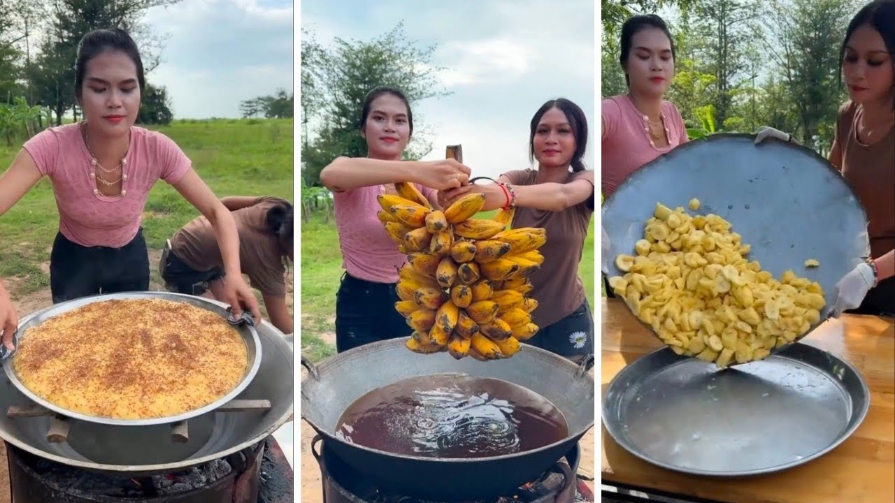 Unbelievable Giant Banana Cake | Unique Asian Dessert 