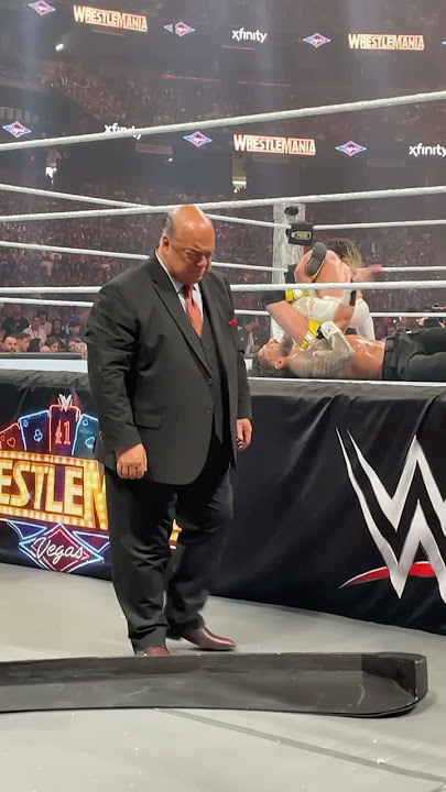 Paul Heyman was stressing all night long 😅 #WrestleMania