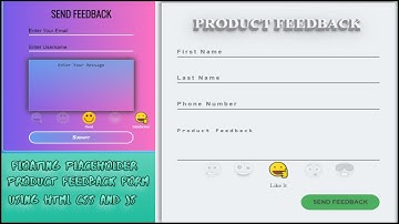 Animated Floating ::Placeholder Feedback Form Using Html Css & Js