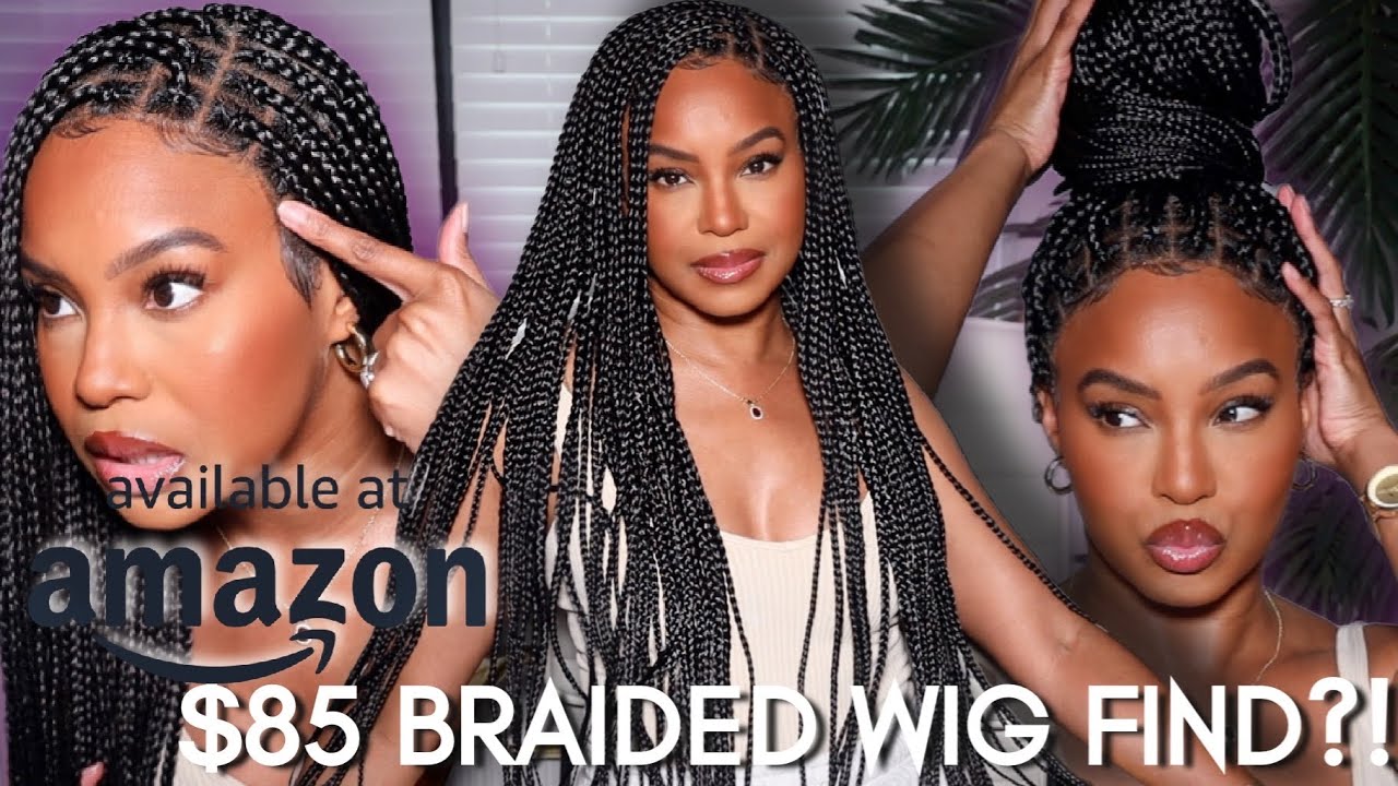 BEST $85  BRAIDED WIG FIND! + STYLING A BUN ON A BRAIDED WIG