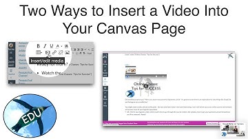 Insert a Video Into Your Canvas Page