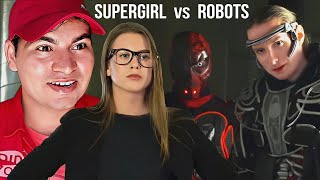 Supergirl Vs Humanoid Robots - Superheroine Fight Rocky Jackson 007