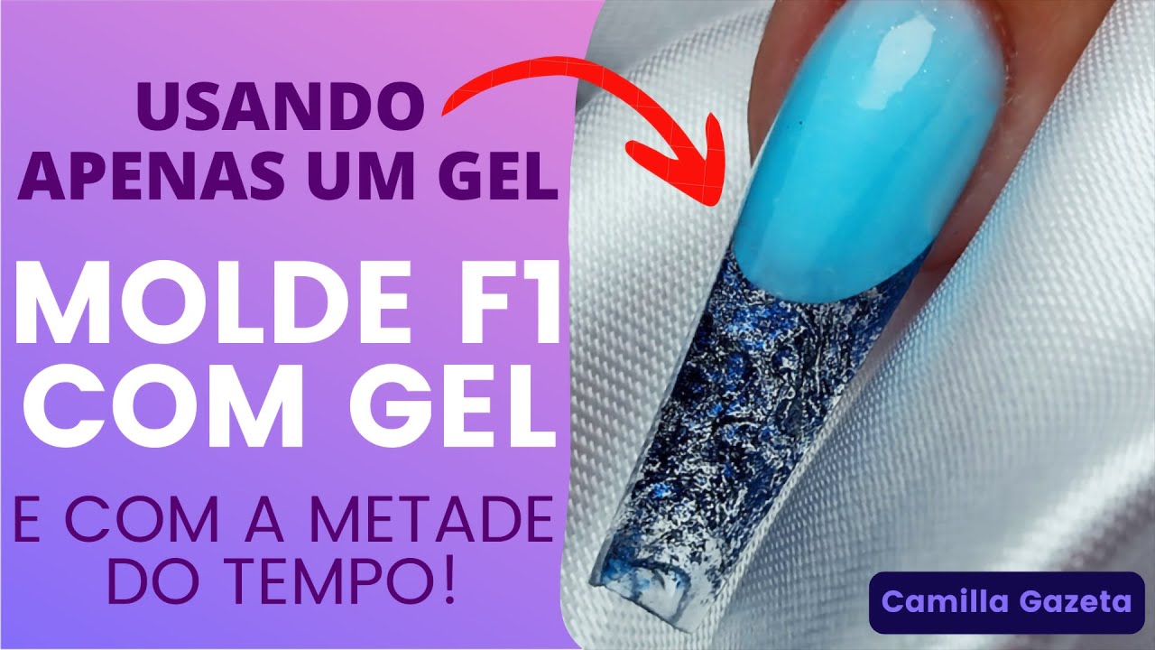 FRANCESA REVERSA NO MOLDE F1 USANDO APENAS UM GEL!!!