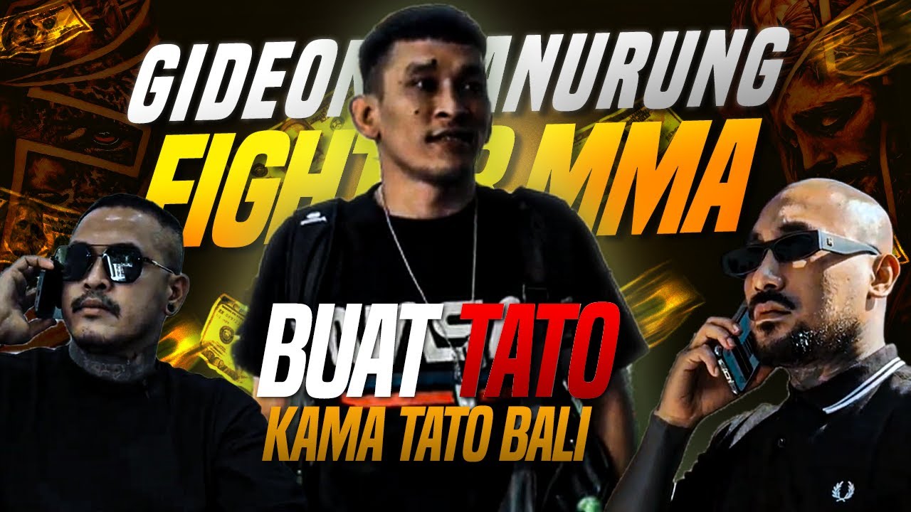 GIDEON MANURUNG  FIGHTER MMA ONE PRIDE BUAT TATO DI KAMA TATTOO BALI .....