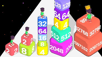 2048 STACK 3D - Level Up Cubes. infinity Game (4096 8192 16384 32768... )