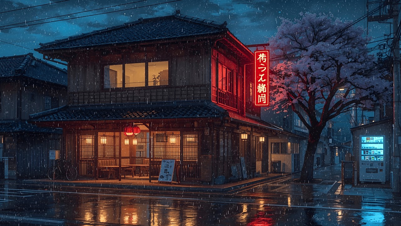 Peaceful Late Night in Tokyo 🌧️ Relaxing Lofi Ambience to Study, Focus & Sleep