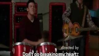 Glee - Don't go breaking my heart with lyrics.wmv