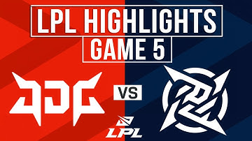 JDG vs NIP Highlights Game 5 | LPL 2024 Worlds Regional Qualifier | JD Gaming vs Ninja in Pyjamas