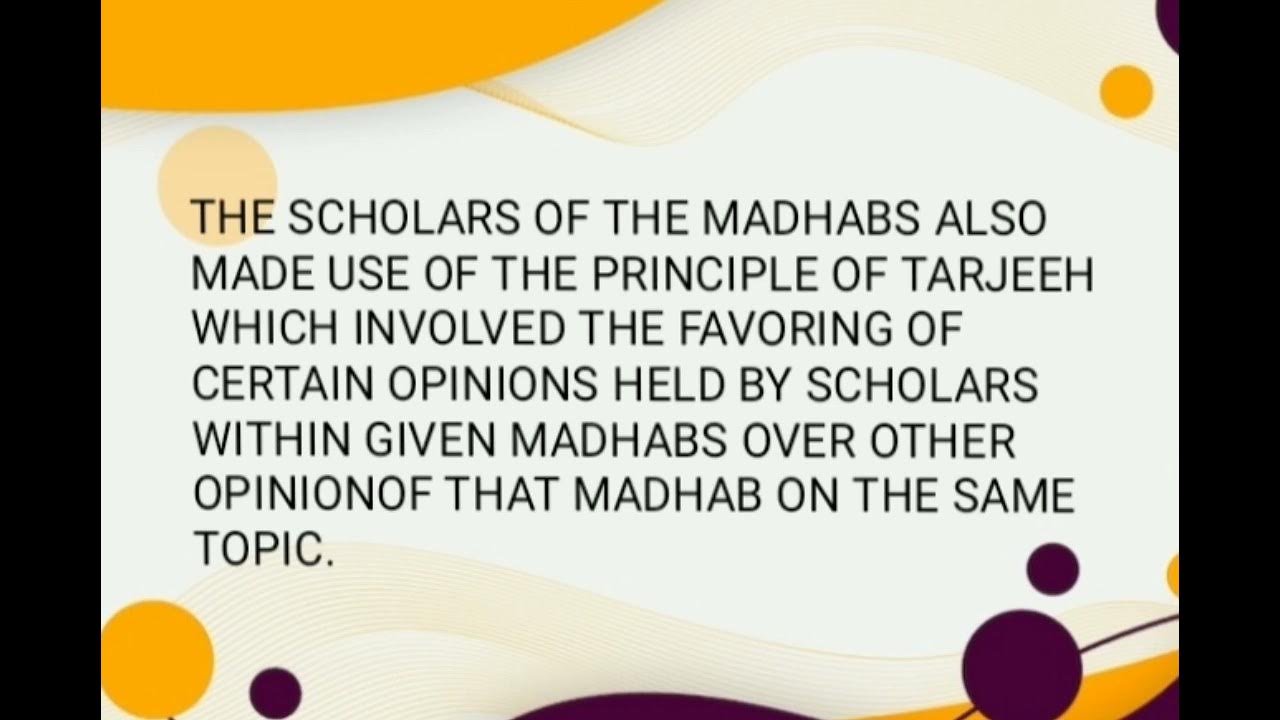 FOUR MADHABS FOR EDUCATIONAL PURPOSE ONLY YouTube