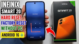 Infinix smart 20 Hard Reset | Factory Reset Without PC | Pattern Unlock/ Password Remove 