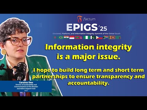 “Information integrity is a major issue”.-Carolina Oms