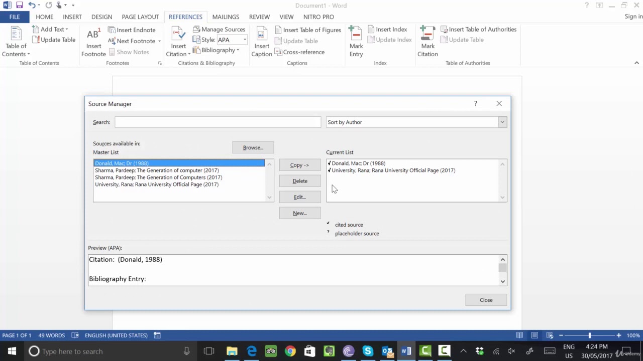 Citations And Bibliography in Ms Word | REFERENCE MENU IN MICROSOFT ...