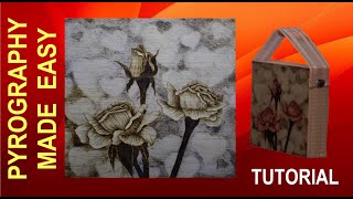 Wood Burning for beginners - Valentine Hearts & Roses - pyrography tutorial