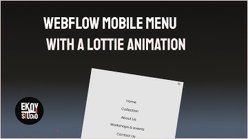 Hamburger lottie animation to custom webflow navbar