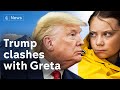 Trump clashes with Greta at Davos - as she calls for 'real zero, not net zero'