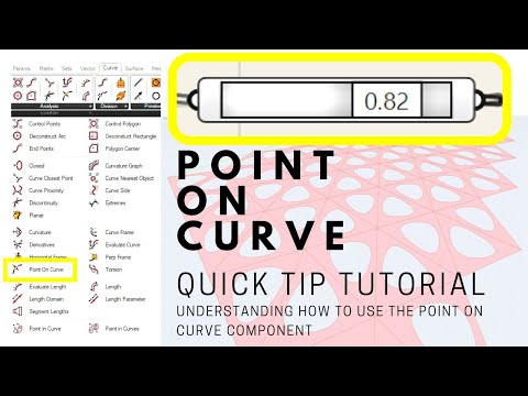 Rhino 3D and Grasshopper Point on Curve Component Tutorial Parametric Design Learning