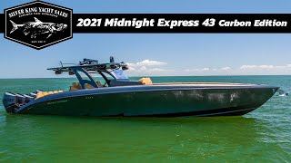 92 MPH+ Midnight Express 43 Open CARBON EDITION Quint Mercury 450R Racing Motors! Full Video Tour!