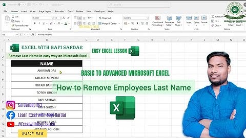 How to Remove Employees Last Name in Easy way on Microsoft Excel | Find and Replace | #exceltips