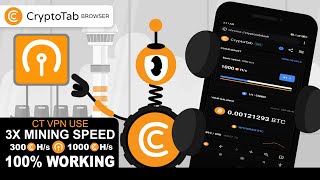 How to Use CT VPN Cryptotab Lite Mining Speed | 300H/s TO 1000 H/s | 3X Easily | 100% Working screenshot 3