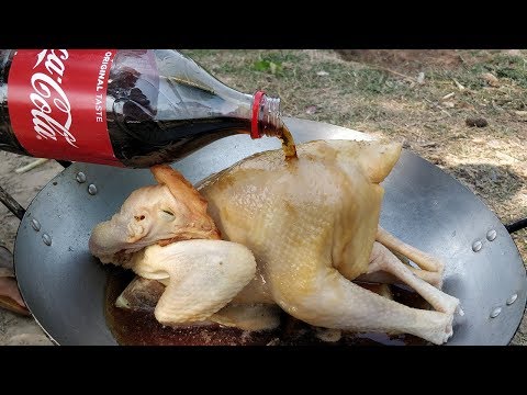 Yummy Roasted Chicken With Coca Cola / Big Chicken Cooking With Coca Cola