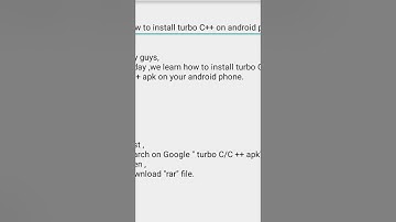 How to install turbo C/C++ on your android phone.