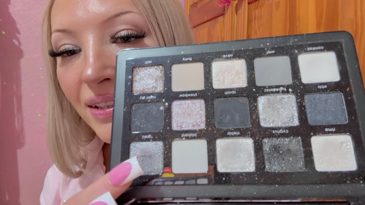 💕 ASMR ♡ what’s in my everyday makeup bag 💕 (whispered, tapping & lid sounds) 