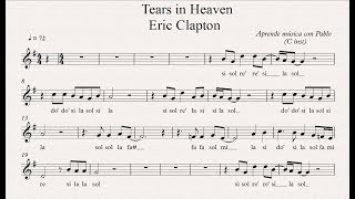 TEARS IN HEAVEN:  (flauta, violín, oboe...) (partitura con playback)