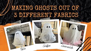 DIY Halloween Ghosts: Comparing Cheesecloth vs. Other Fabrics | Making cute Halloween decor