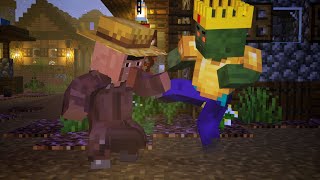 Elite Villager Vs Pillager Life - Minecraft Animation 5