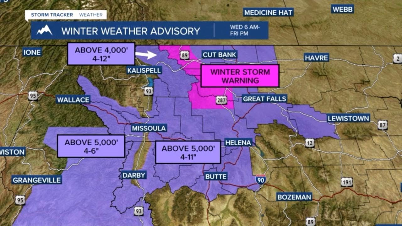 Winter weather makes a return to Western Montana - YouTube