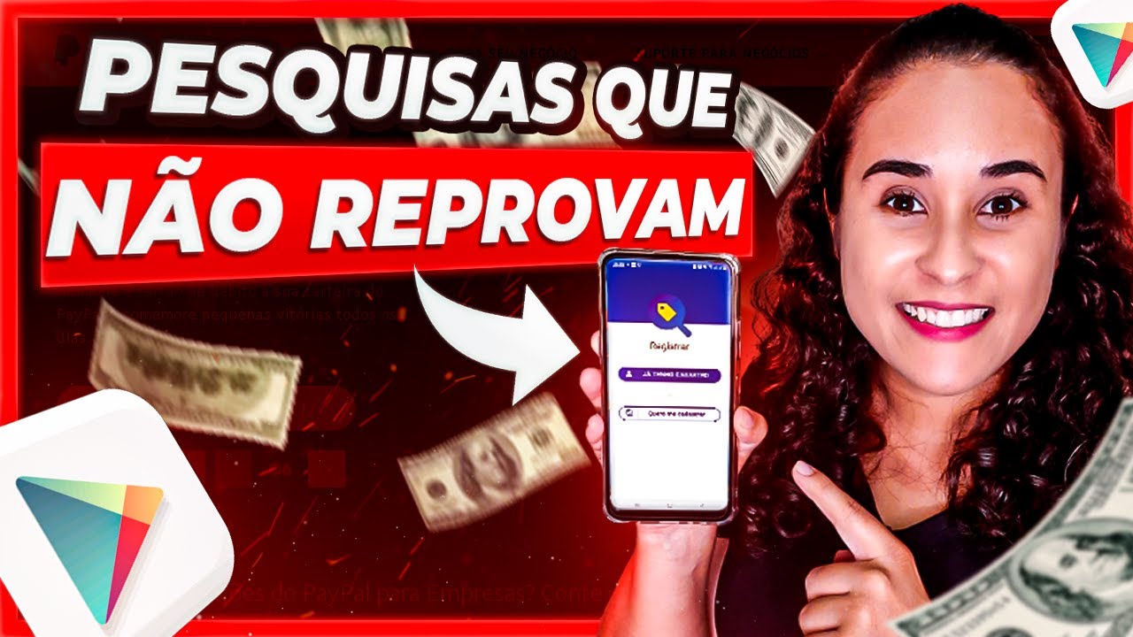 PESQUISAS QUE NÃO REPROVAM! Aplicativo Para Ganhar Dinheiro Com Pesquisas Remuneradas (PAGA VIA PIX)