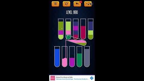 Water Sort Puzzle - Color Liquid Sorting Game Level 990 Solution
