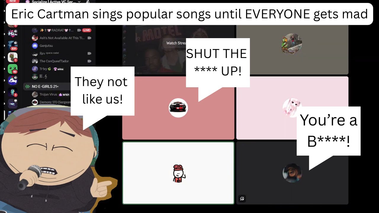 Cartman sings popular songs until EVERYONE gets mad (hilarious reaction) 
