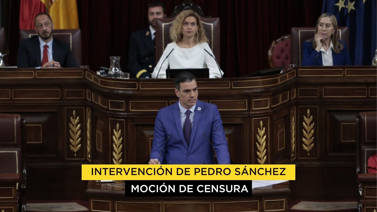 Pedro Sánchez interviene en el debate de la moción de censura contra el ...