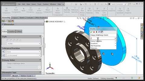 SolidWorks Tutorial: Linking Component Dimensions to Assembly Level Global Variables