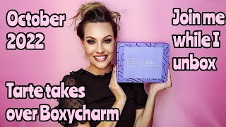 Tarte takes over Boxycharm Premium October 2022 Luxe box unboxing! unboxed boxycharm