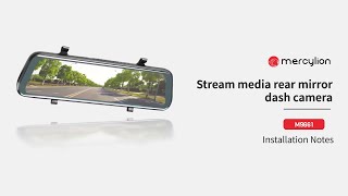 Mercylion M9661 Rear-View Mirror Dashcam Install-Cigarette Lighter Socket