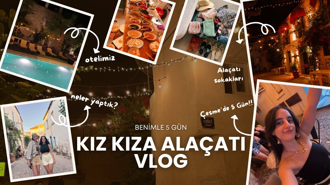 Alaçatı Tatil Vlogu 🏖️ | Otel, Renkli Sokaklar & Yeme/İçme