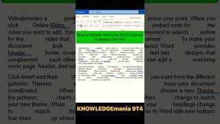 Remove Extra Spaces Simple Trick #shorts #msword #shortcutkeys #computer #viral